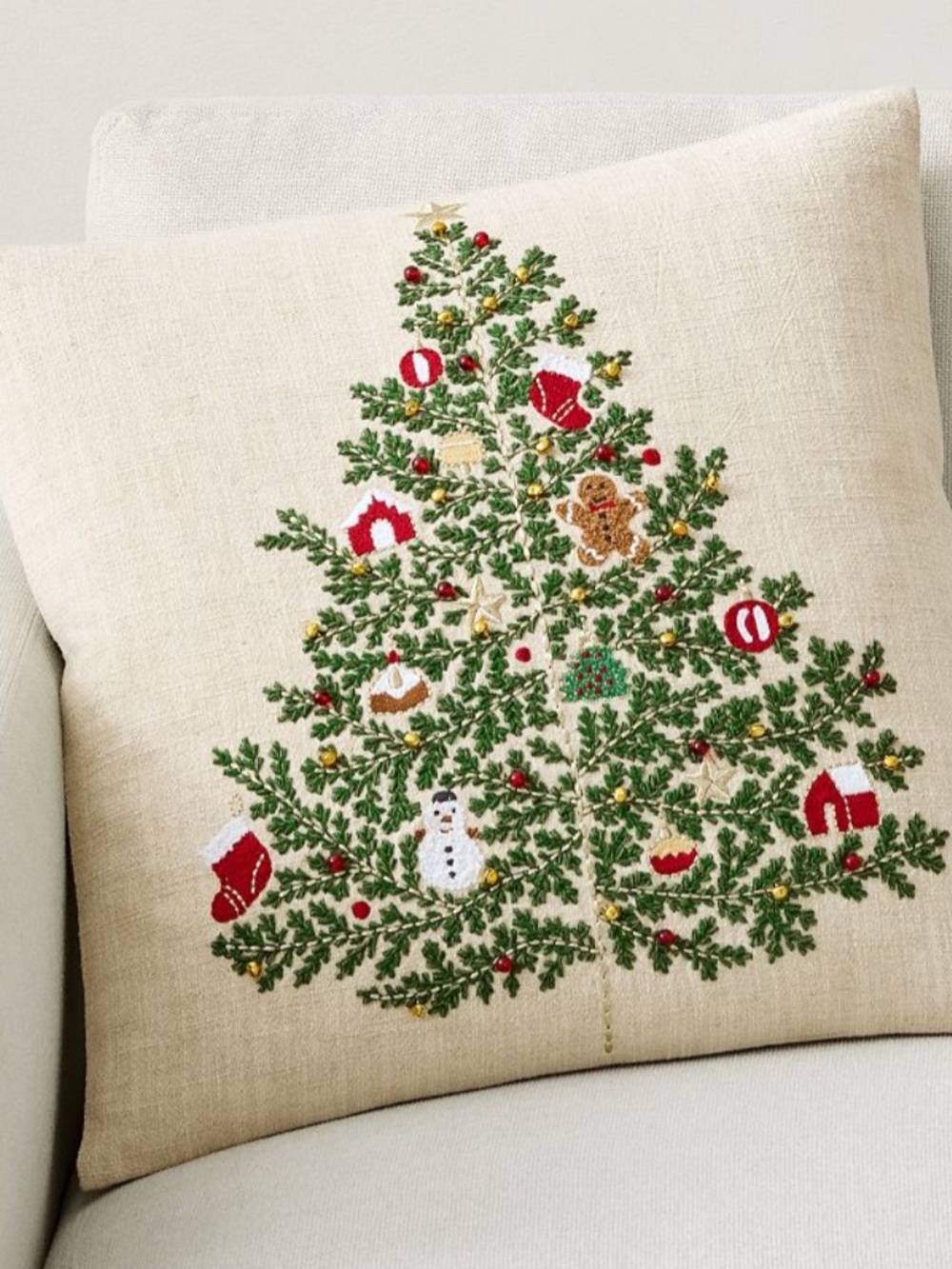 Pottery Barn | Nostalgic Tree Christmas Pillow Cover 20x20